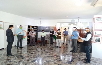 As part of the week-long observation of the Vigilance week 2020 (27 October to 2 November), Ambassador, Shri Abhishek Singh administered the Integrity Pledge today at Embassy of India, Caracas